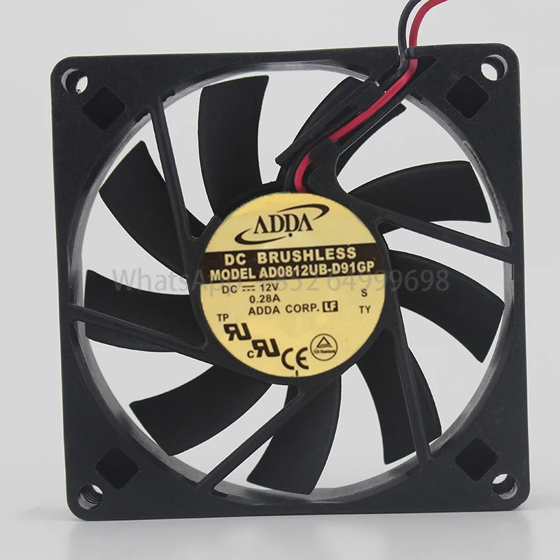 

Original 8015 AD0812UB-D91GP 12V 0.28A 8CM double ball cooling fan