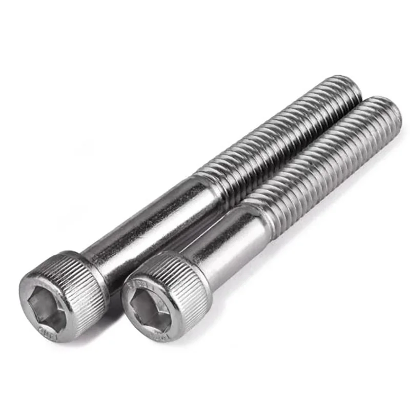 Extra Long 250mm 300mm 350mm 400mm 450mm 500mm M5 M6 M8 M10 Stainless Steel Knurled Part Thread Hex Socket Cap Screws Bolt