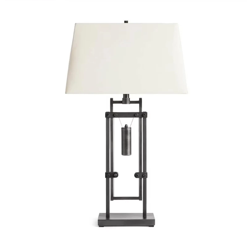 

Table lamp Bedroom bedside lamp Modern simple American fabric table lamp