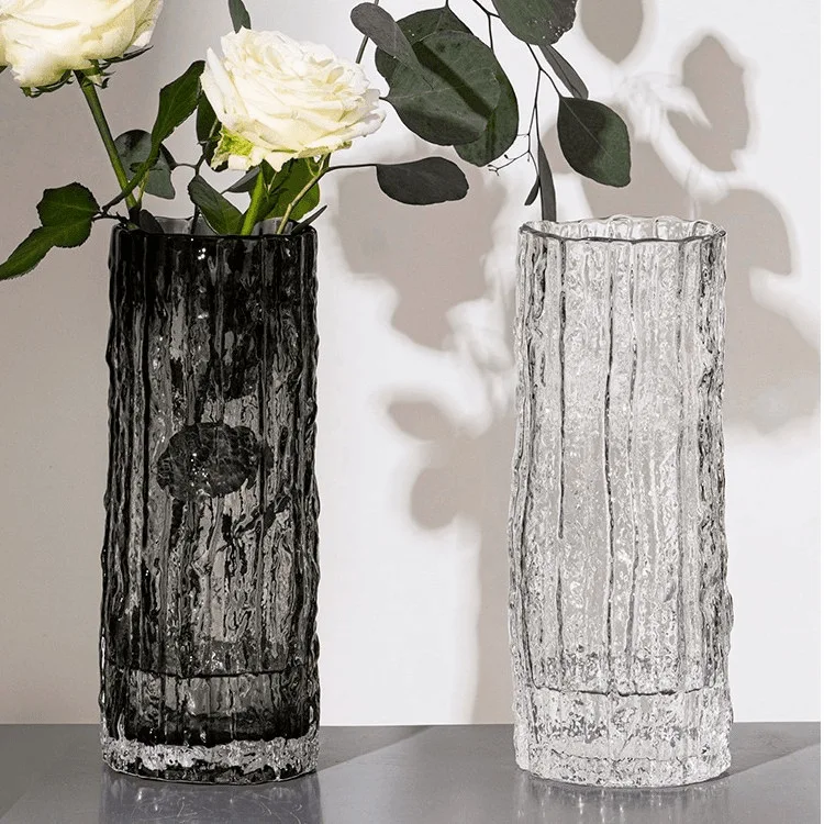 

Vase wholesale ins Internet celebrity frozen glacier vase glass transparent insert rich bamboo lily high sense ornament