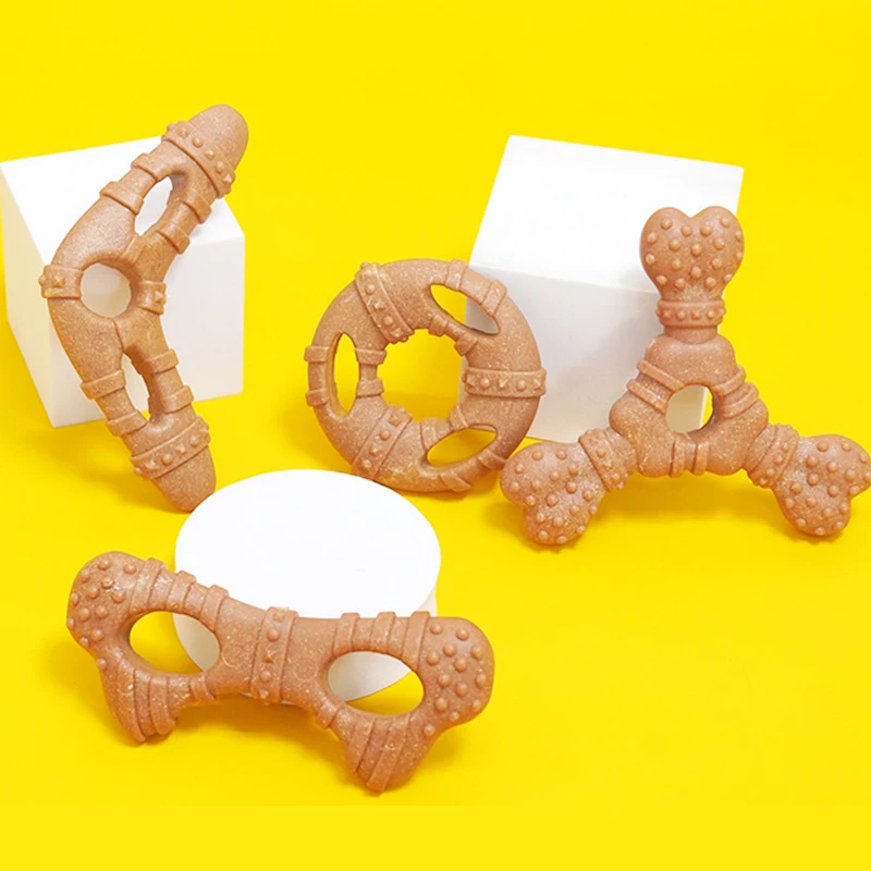 

Dog Chewing Toy Wood Plastic Molar Bone Natural Non-Toxic Anti-bite Puppy Toys For Small Medium Large Dog Pet Chew Toy