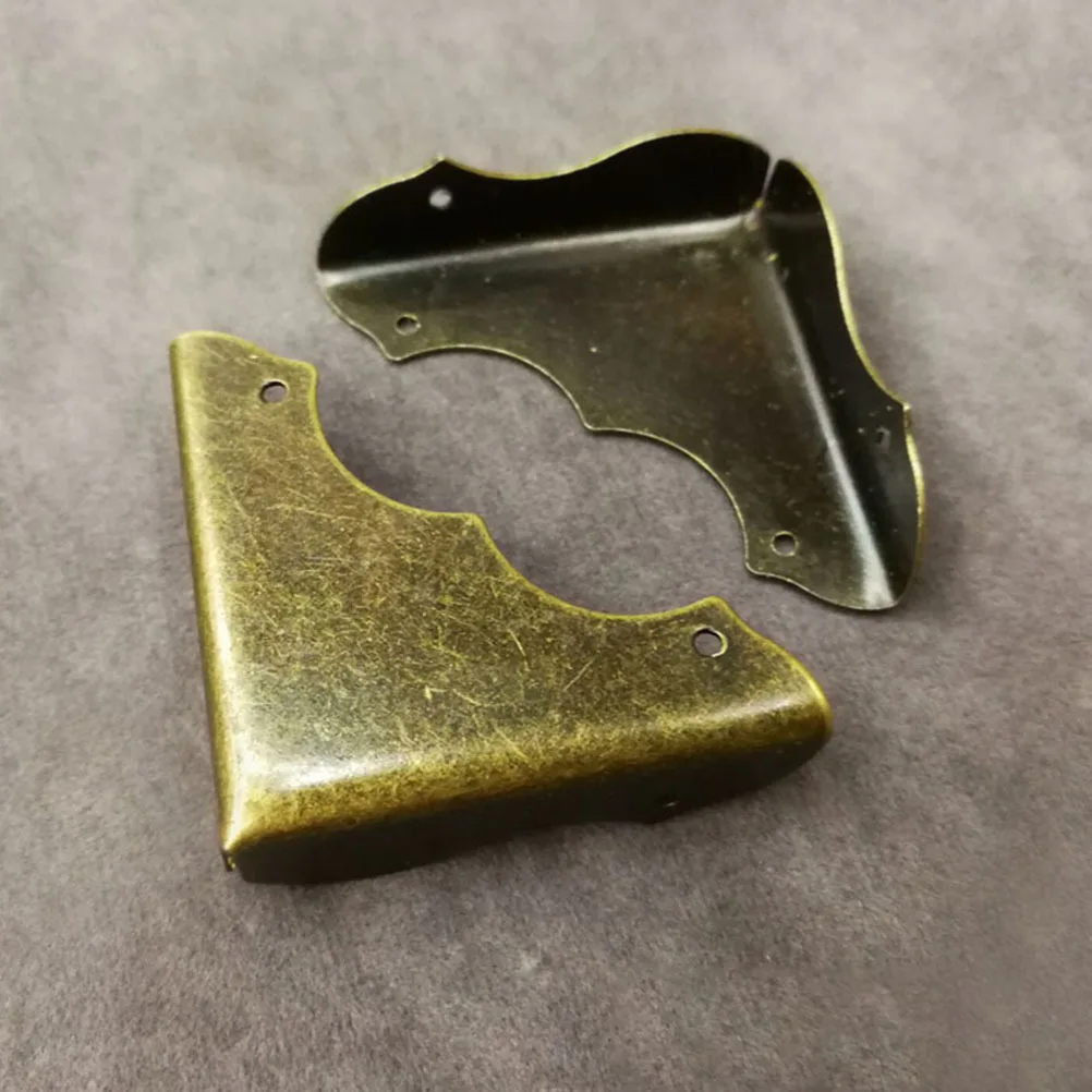 

20Pcs Box Corner Protectors Golden Retro Iron Guards for Jewelry Boxes Tool Cabinets Drawers Case Furniture Corner Cover