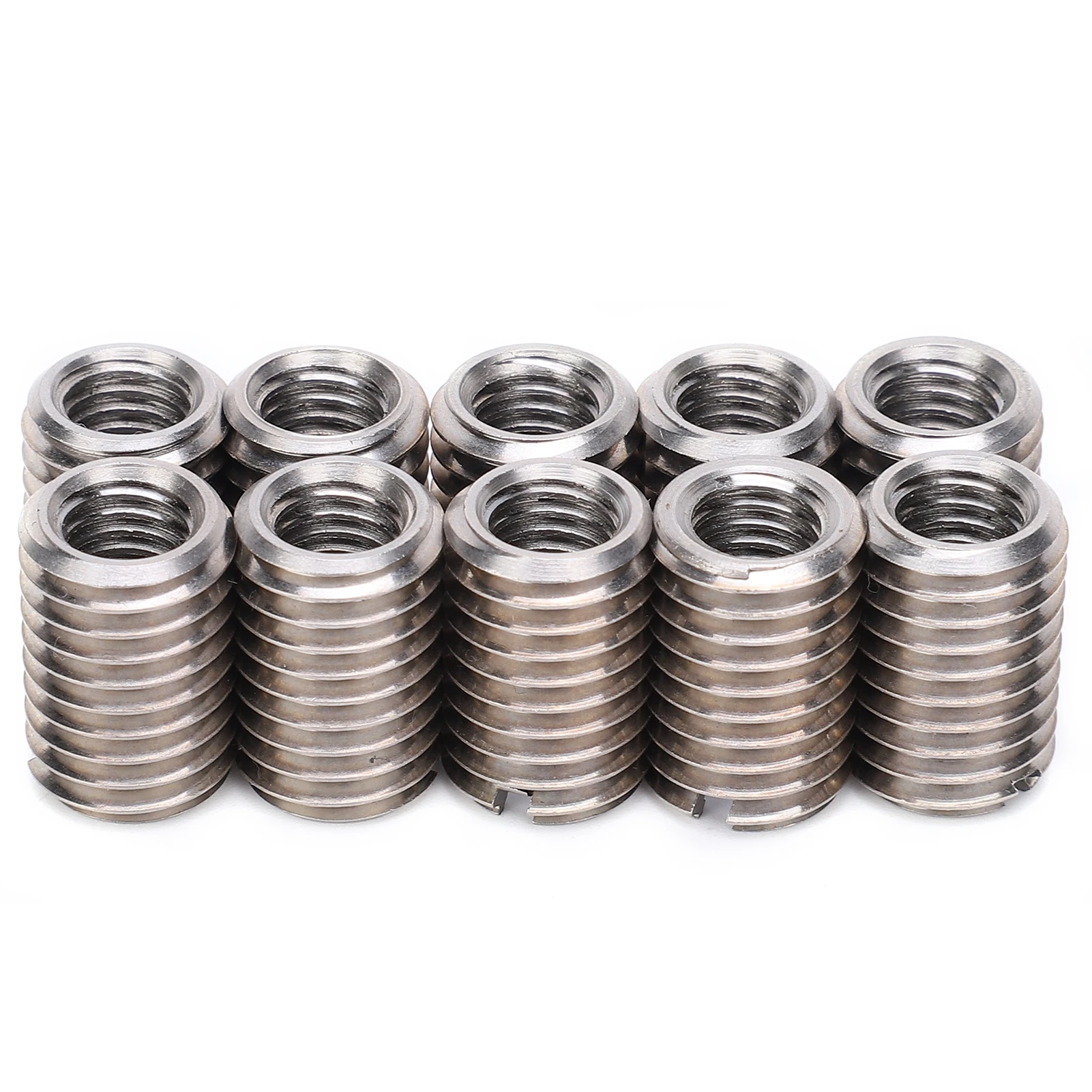 303 Stainless Steel Slotted Repair Nut Reducer Nut Stainless Steel Repair Sleeve M8 Female and M12 Male Thread Conversion