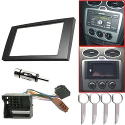 Adaptateur de câblage stéréo double DIN pour Ford, kit de montage Fascia, panneau surround, accessoires intérieurs, remplacement du panneau audio