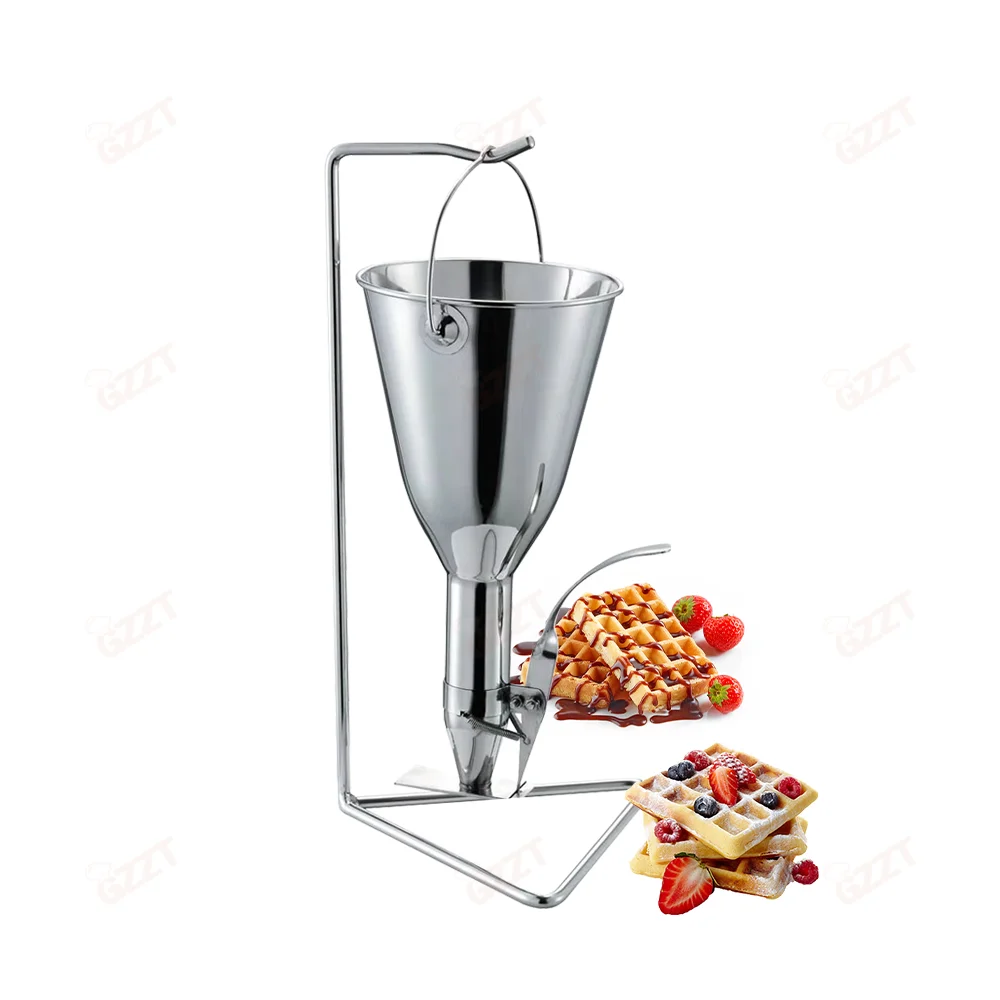 

2026, New model1L Capacity Stainless Steel Batter Dispenser for Making Dorayaki Egg Waffle Crepe Pancake Takoyaki