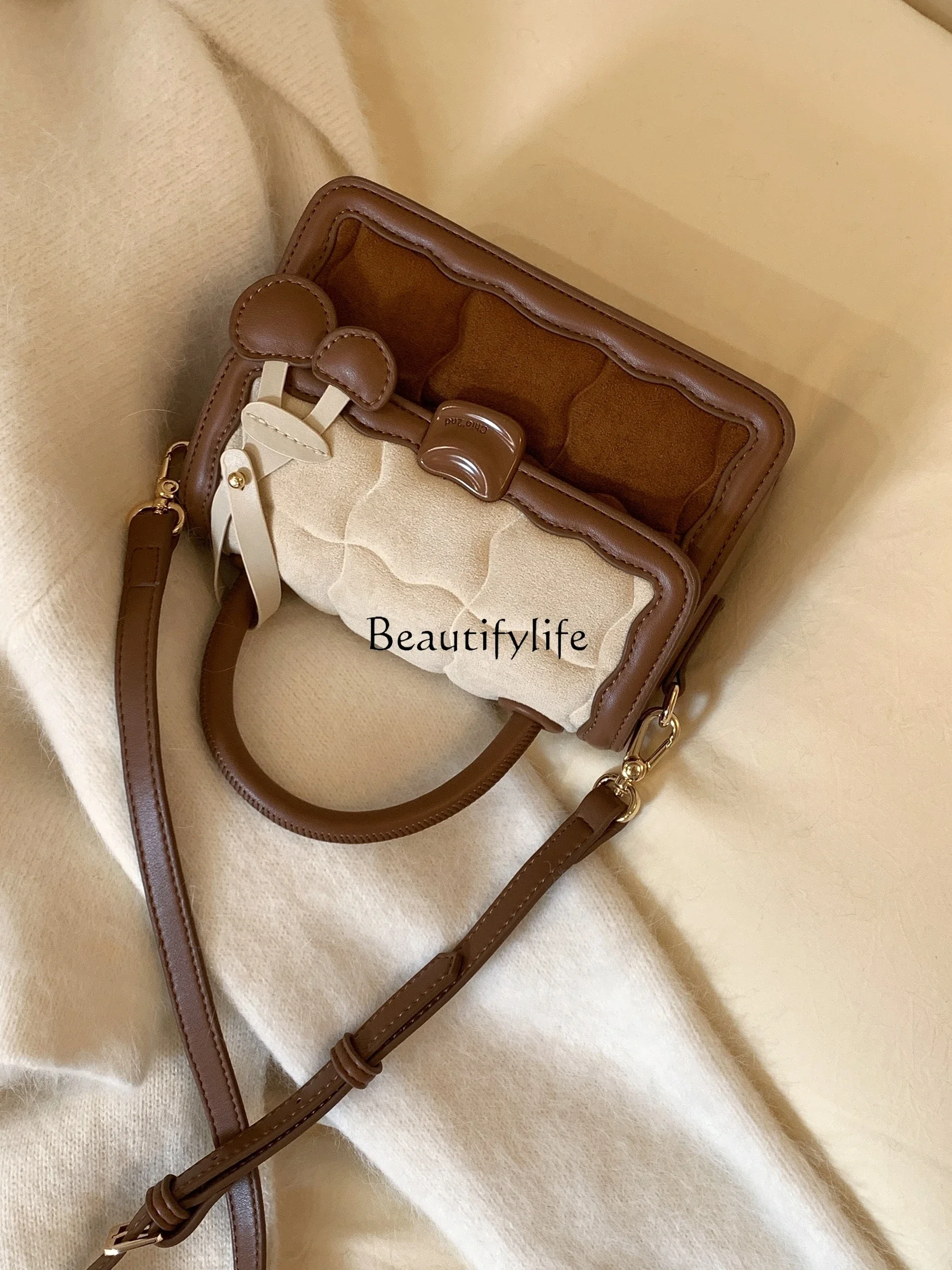 Women's Biscuit Bag, Shoulder Messenger Bag, Special-Interest Design, Portable, Autumn and Winter