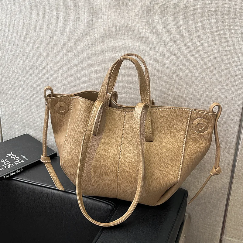 حقيبة حمل جديدة ذات سعة كبيرة لعام 2025 للنساء، محفظة كتف متعددة الاتجاهات من الجلد الطبيعي، حقيبة عمل أنيقة عتيقة #3