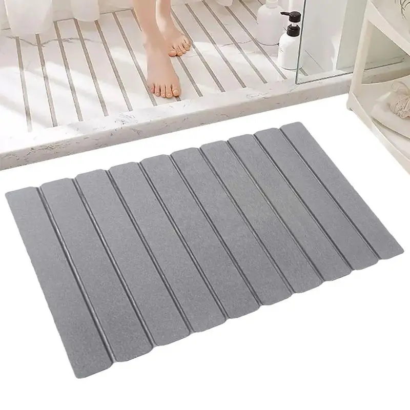 Non-Slip Bathroom Mat Diatomite Floor Mats Quick Absorbent House Entrance Mat for Kitchen Bath Diatomite Mat with Rubber