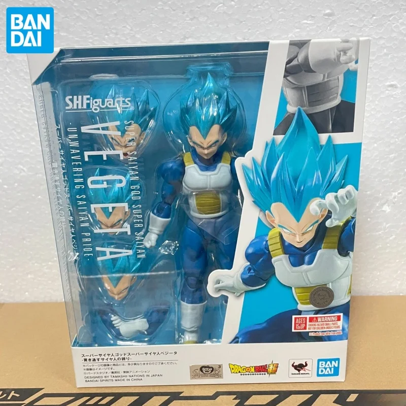 100% Original Bandai Sh Figuarts Shf Dragon Ball Vegeta Blue Hair Action Figures Anime Model Toys Figura Collection Toys Gifts