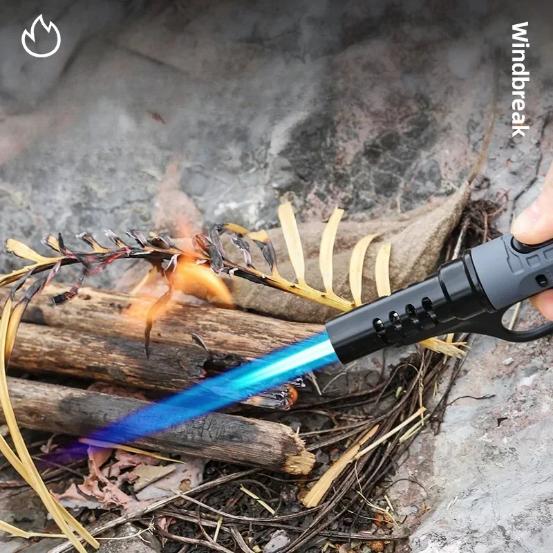 New Flamethrower Inflatable 1300° Outdoor Camping Ignition Portable Lighting Gun Stove Accessories Camping Barbecue Tool