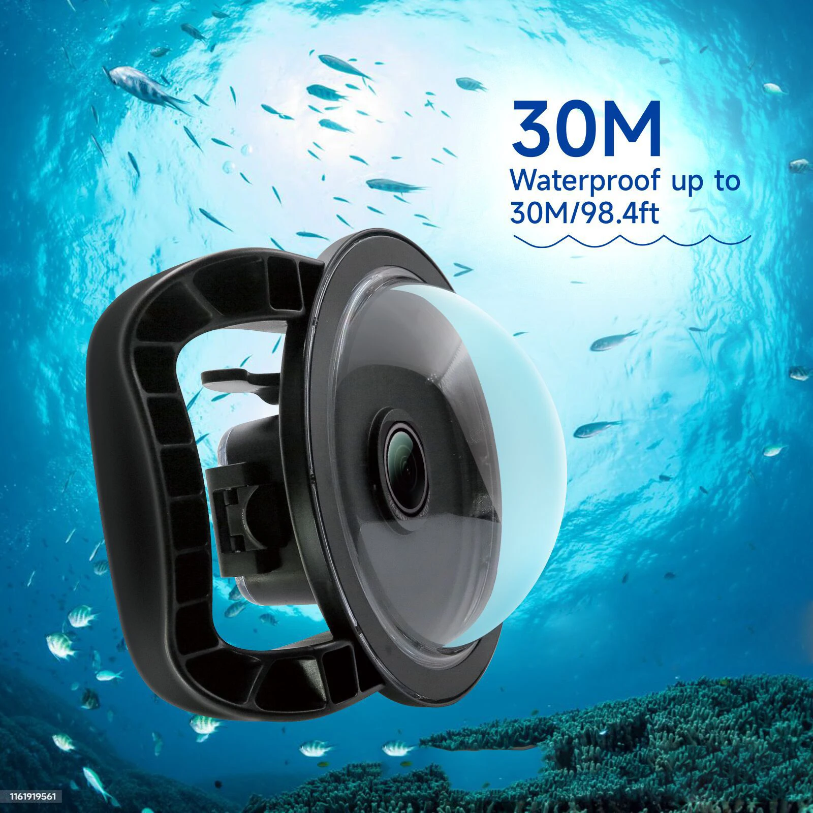 Underwater Dome Port for Insta360 Ace Pro Camera Anti- Scratch Acrylic Material Well-Designed Hatch Closure System