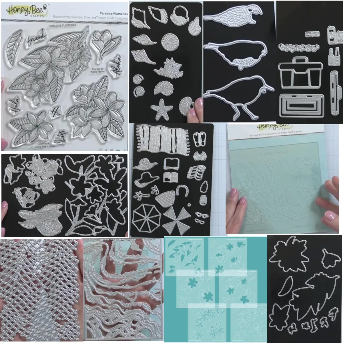 

Beach Holiday Flower Suitcase Metal Cutting Dies Stamps Stencil for DIY Scrapbook Handcraft Craft Template 2024 New Summer