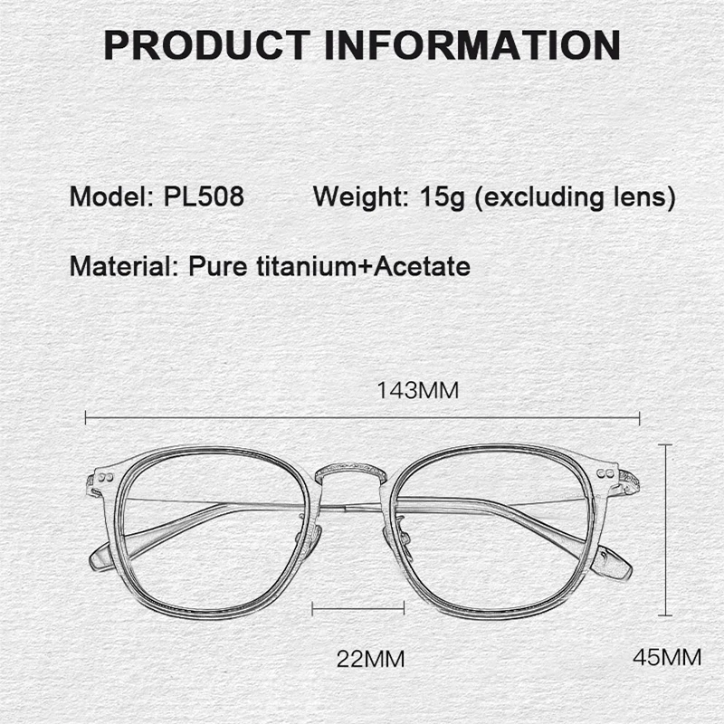 Japanischen Stil Neue Ultra-Licht Reinem Titan Gläser Frauen Männer Gebürstet Metall Textur Rahmen High-end IP Galvanik brille