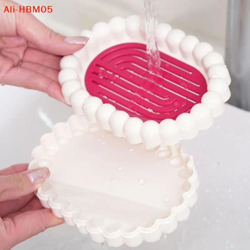 (HB05)Plastic Bathroom Shower Soap Box Travel Portable Small Soap Tray Dish Storage Holder Plate Home Soap Container view 5