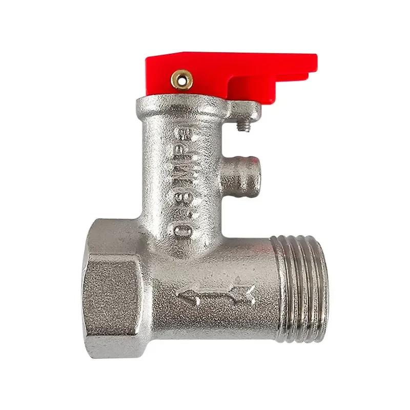 Electric water heater safety valve brass adjustable pressure relief spring exhaust one-way solar pressure relief valve