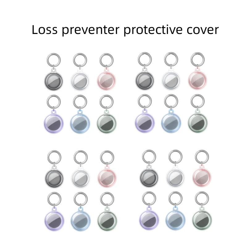 1pcs Waterproof Keychain Holder For Airtag Anti-Lost Soft Bag Pet Collar Tracker With Full Cover