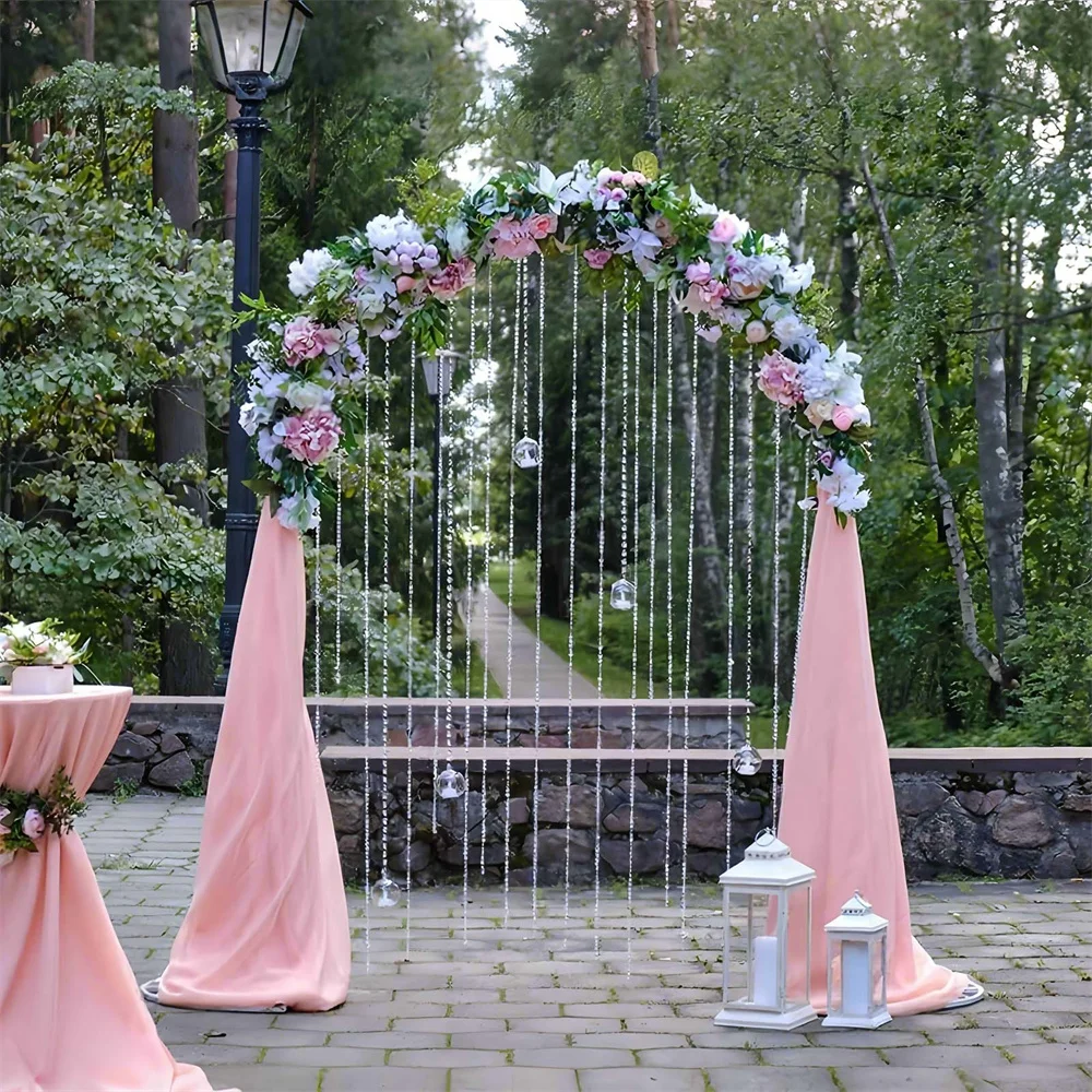 2,1 m x 2,4 m Metall-Bogenständer, stabile Basis, einfache Montage, Ballon-Blumen-Dekoration für Hochzeit, Brautparty, Weihnachten, Geburtstagsfeier, DIY-Hintergrund – Detail 3