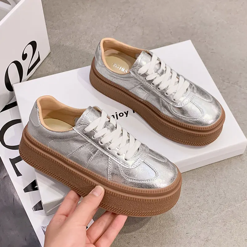 

Designer New Women's Platform Shoes Sneakers Spring Autumn Anti-slip Breathable Solid Color Casual Vulcanized Shoes for Ladies