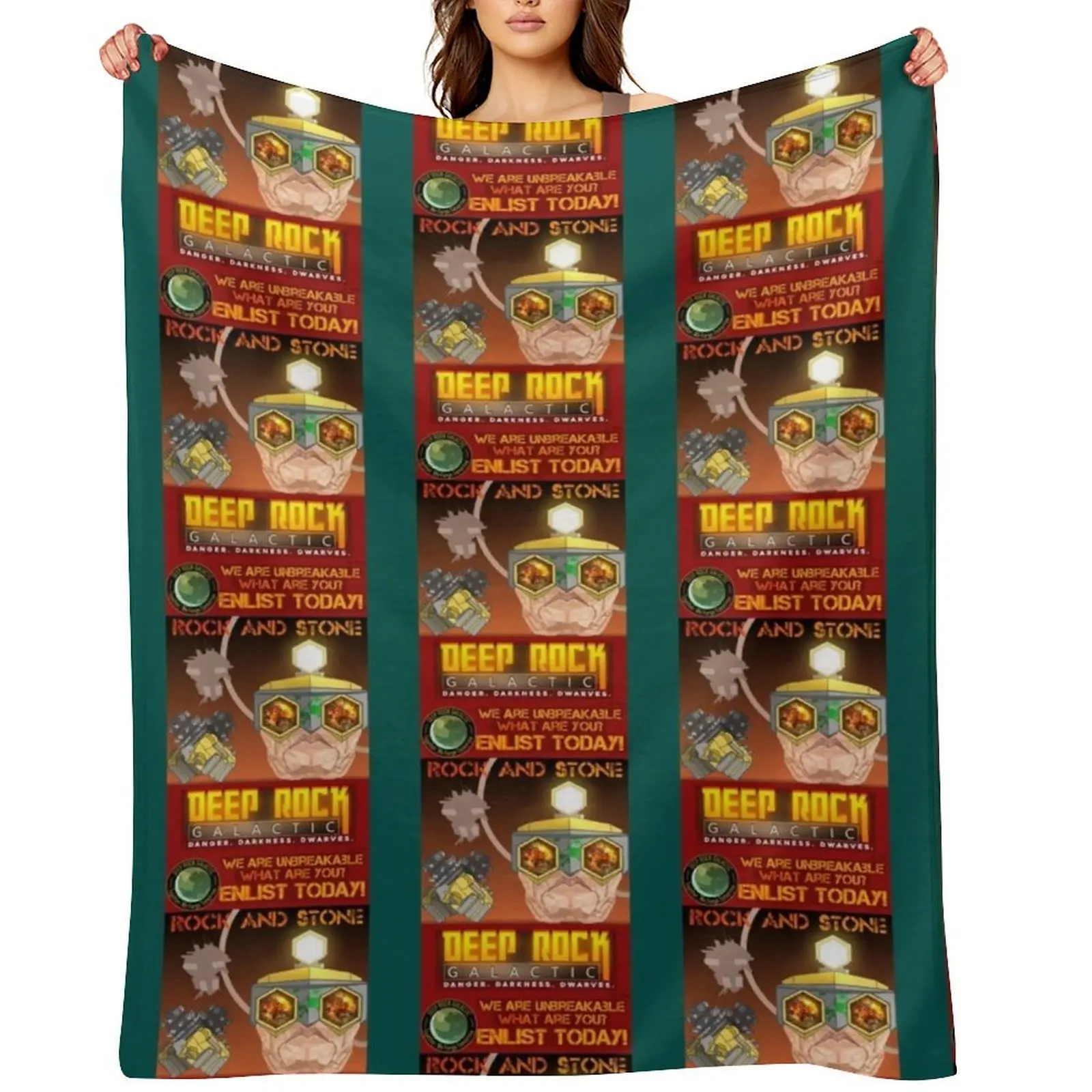 

Deep Rock Galactic Throw Blanket Sofas Soft Plush Plaid Decorative Throw bed plaid Blankets