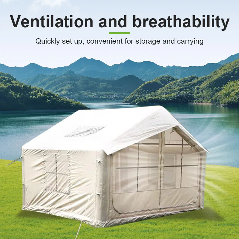 

For 2 3 4 People Inflatable Tent, 4 Season Inflatable Tents For Camping, Waterproof Windproof Inflatable House Tent For Adults
