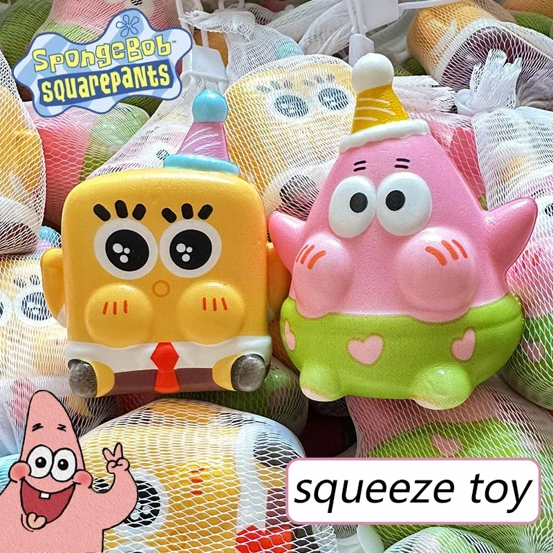 SpongeBob Patrick Star Squeeze Toy Cartoon Funny Stress Relief PU Squeeze Ball Kids Adults Creative Slow Rebound Antistress Gift