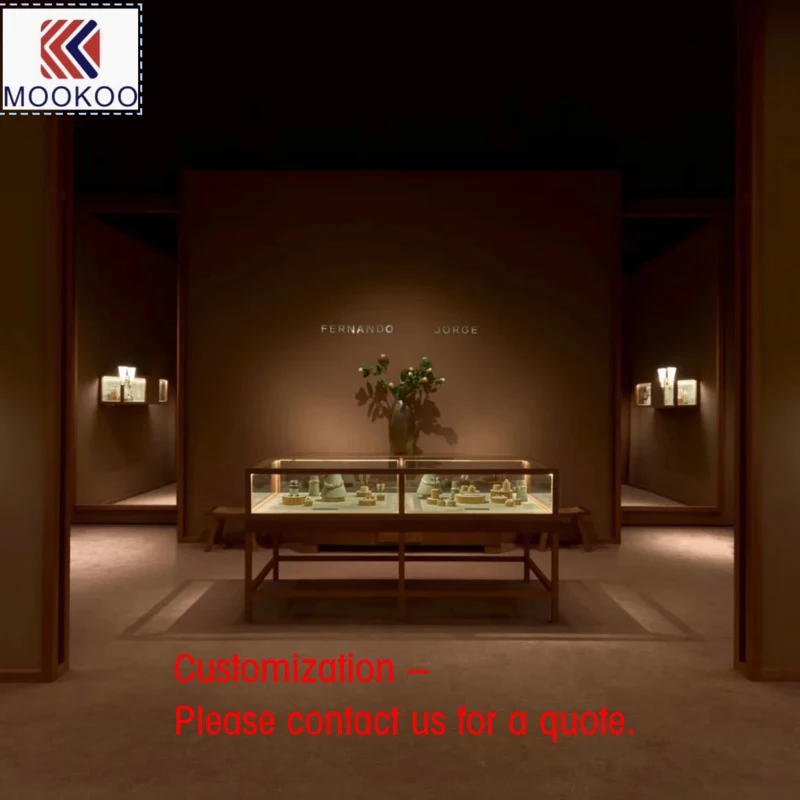 custom.Factory Direct Sale High Stand Jewelry showcase Glass Display Cabinet