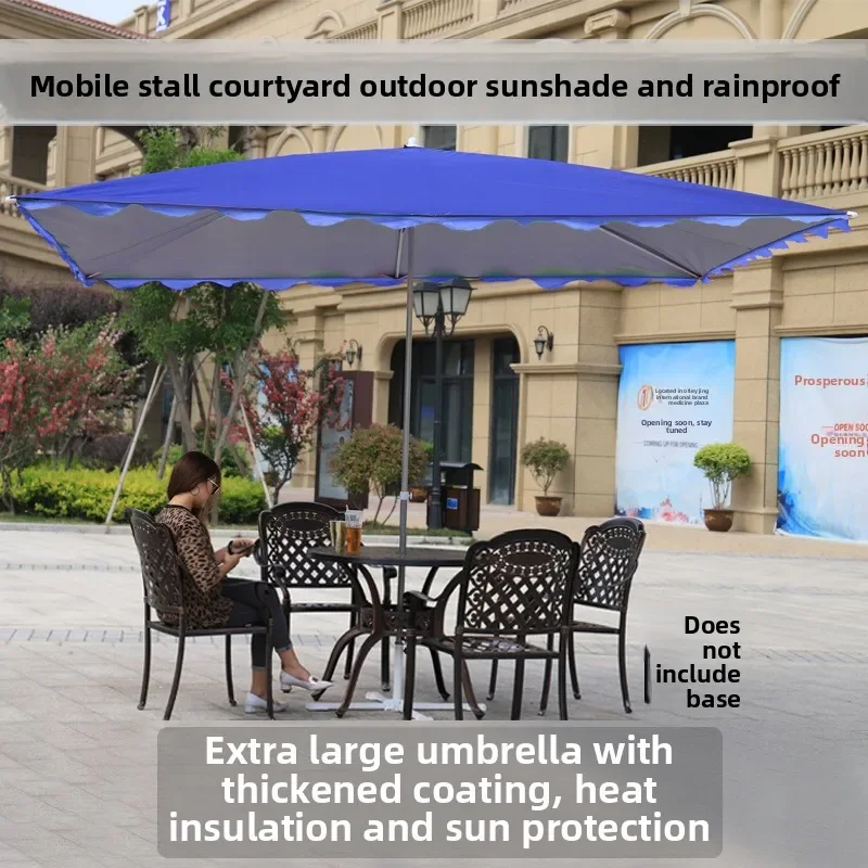 Large Outdoor Market Stall Umbrella Sun Shade Shelter Rectangular Folding Garden Patio Canopy Umbrella Beach Garden Umbrella