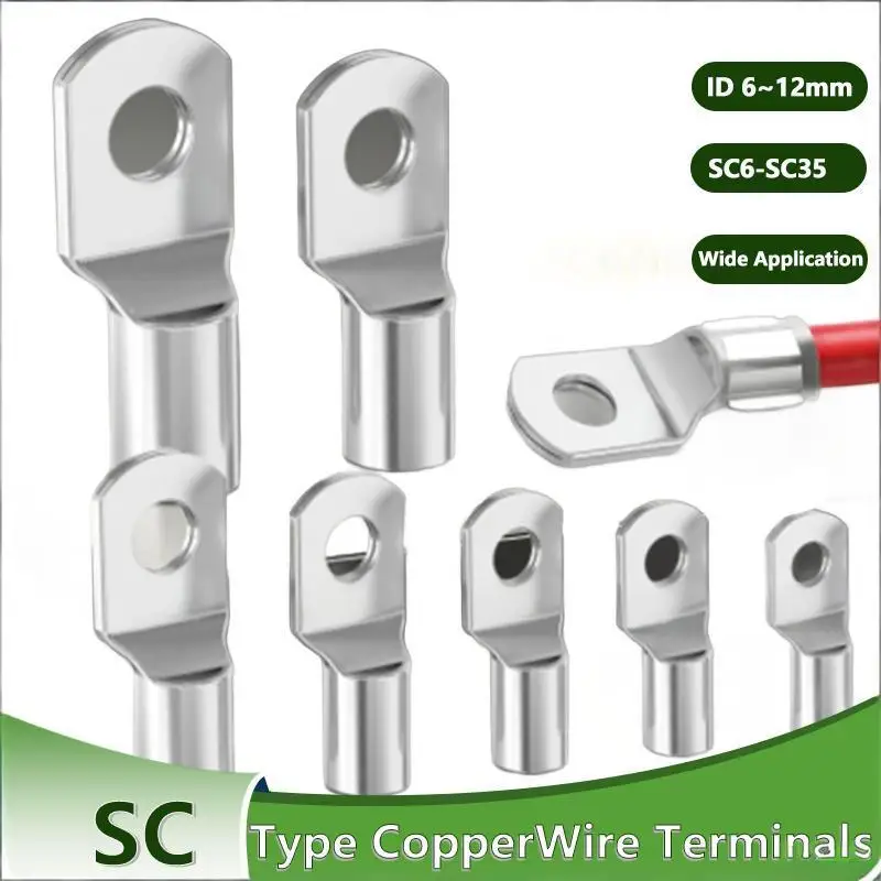 Universal Cable Connector SC6-SC35 with Hole Compatible with Multiple Battery Post Cable Sizes for Wide Application ID 6-12mm