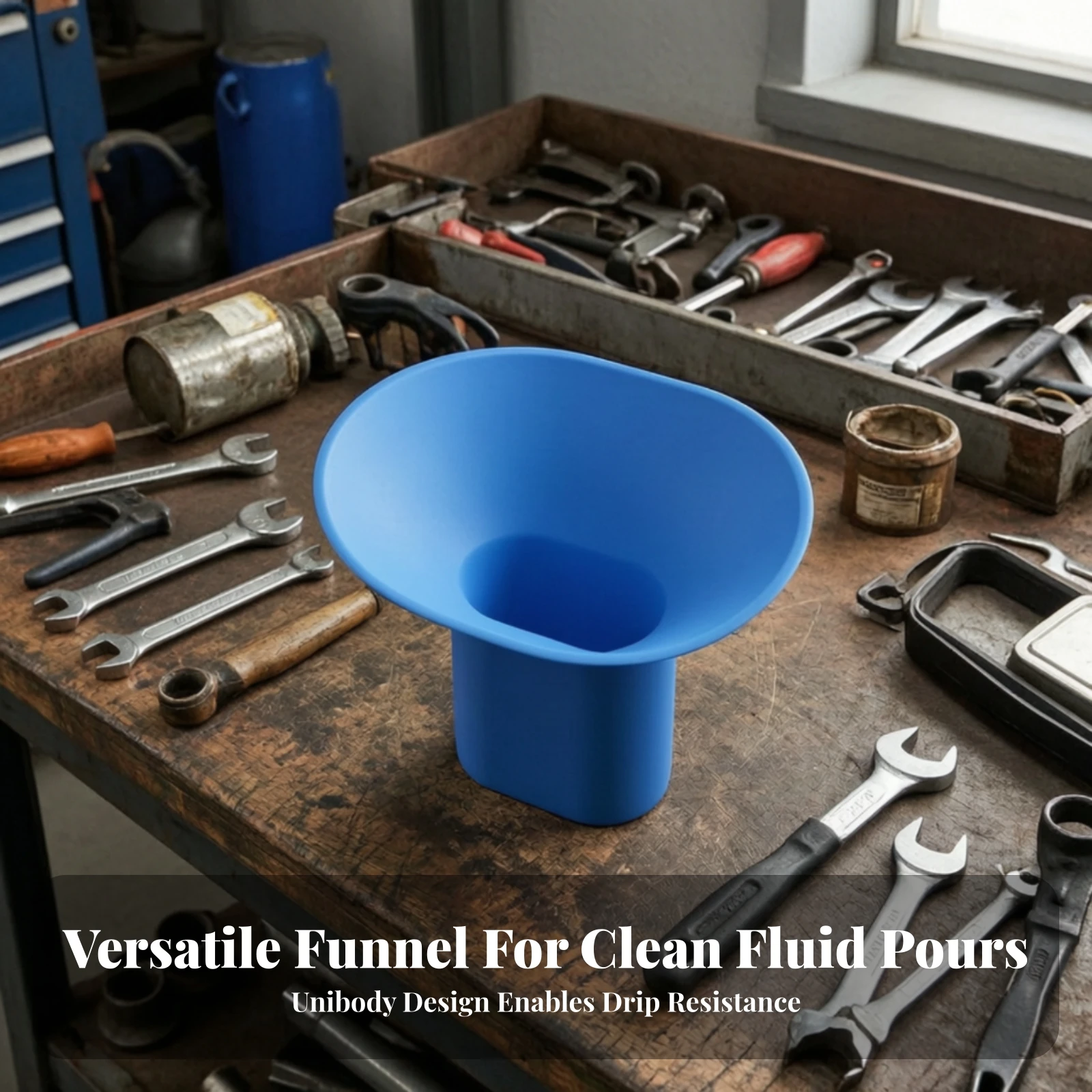 Polyurethane Oil-Filling Funnel Long-Lasting Flexible Oil Funnel with Cylindrical Outlet Easy-Positioning Spill-Leak-Resistant