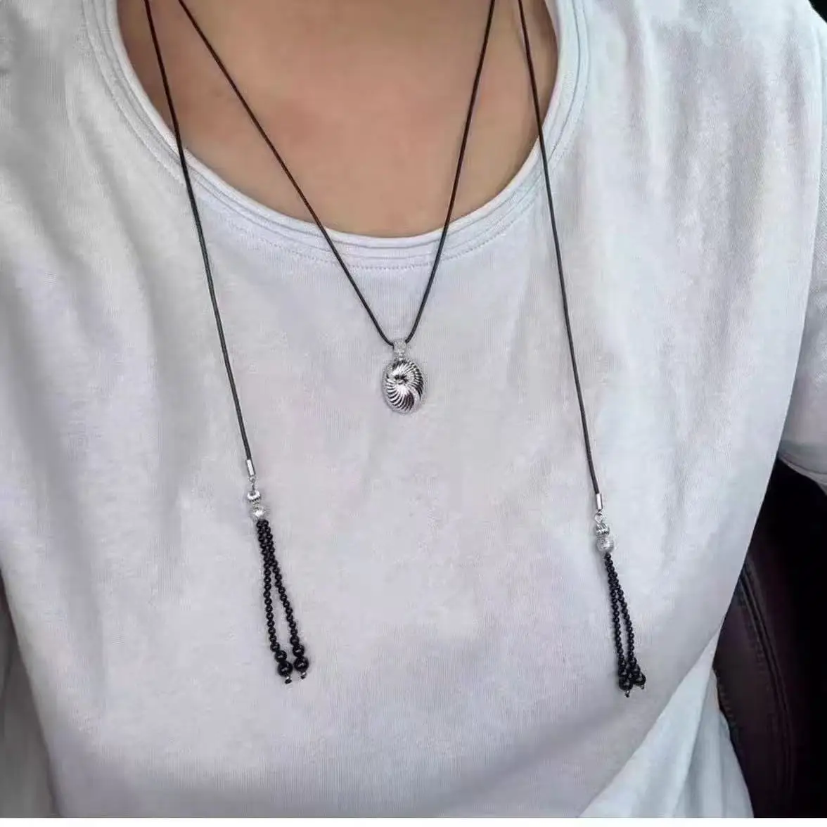 

Длинное ожерелье-цепочка на ключицы Jenny&dave Wax Rope, ювелирное украшение для женщин