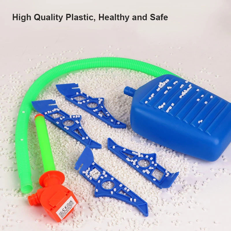 Pompe à air à pédale pour enfants, kit de jouets lanceur de fusée, accessoires de fusée en mousse pour garçons et filles, saut en plein air, lancement de sport, jeu de fusée