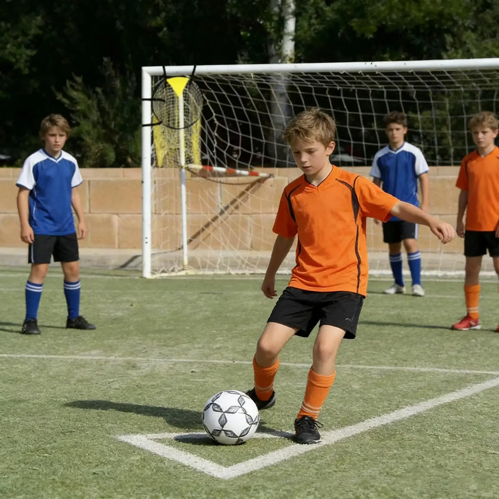 

Indoor Soccer Goal Football Goal Post Kids Soccer Net Elastic Anti-Tangling Training For Practice Exercise Girls Kids Teen