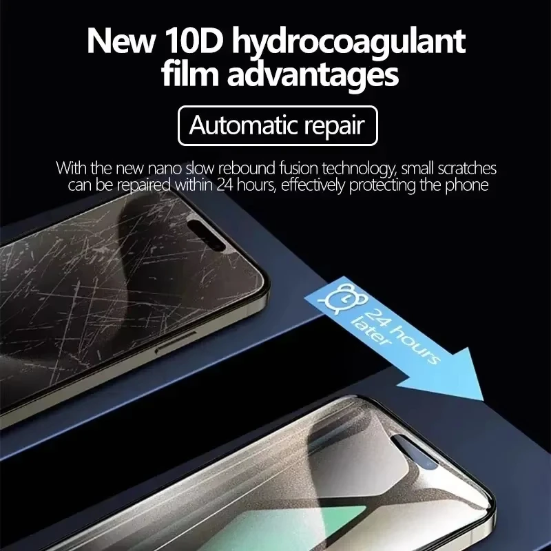 Película de Hidrogel de Cobertura Completa para iPhone 17 16 14 11 13 12 15 Pro Max Air Protector de Pantalla para iPhone 16E Mini XR XS No es Vidrio 4