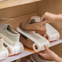 Porte-Chaussures Réglables, Pliable, Simple, Anti-Poussière, en Plastique, pour Différents Types de Chaussures, en Stock, Collection de Chaussures à Double Pont