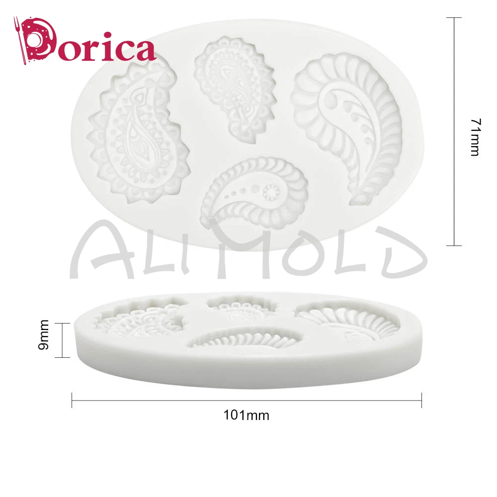 4 Holes Morocco Style Pattern Silicone Mold Fondant chocolate Resin Mould DIY Ornament Clay Moulds Cake Decorating Tool Bakeware