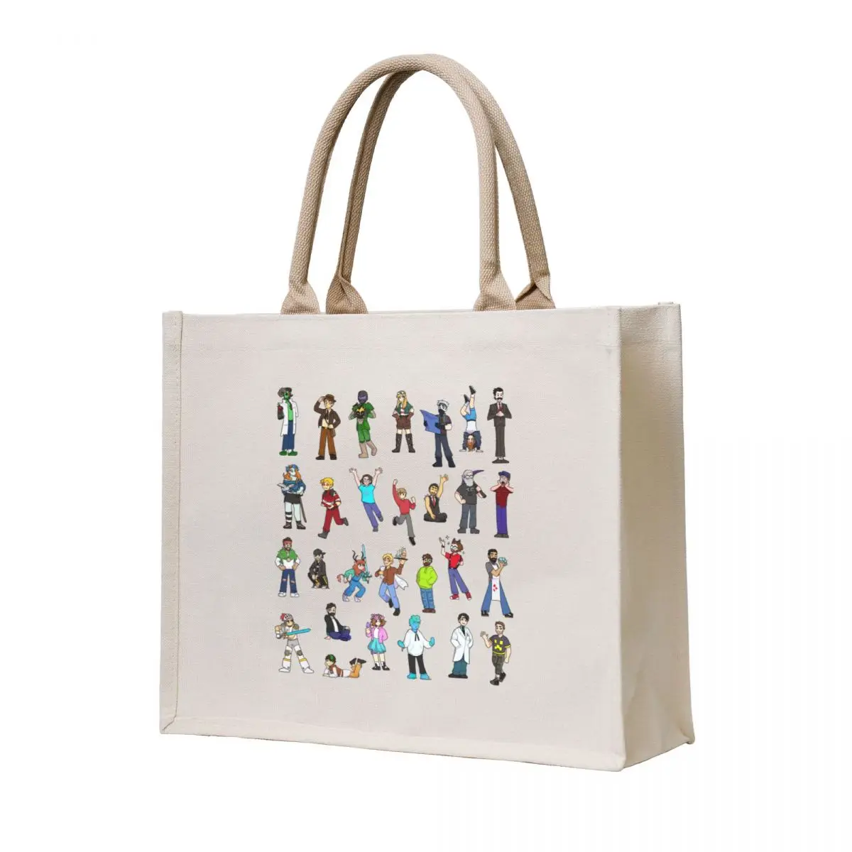 

Hermitcraft (full ensemble) Tote Bag Canvas shoulder bag hand bags tote bags aesthetic