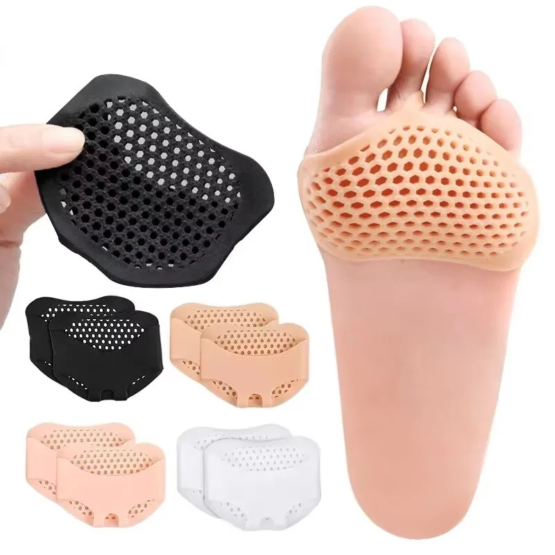 Protetores de calcanhar de silicone, almofadas de gel para metatarso, almofada para o antepé, para mulheres e homens, almofada de conforto para os pés, 1/2/3/4/5/6 pares