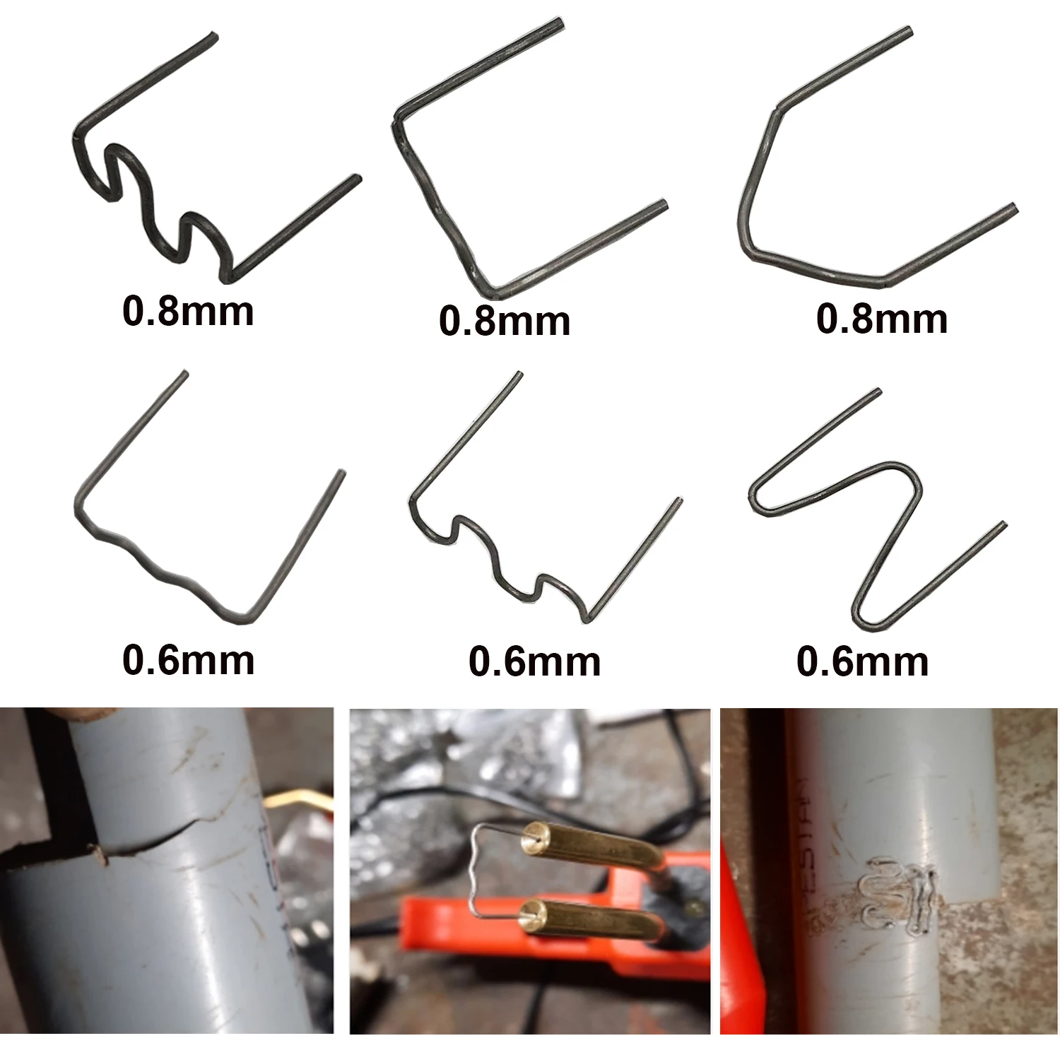 Imagem -04 - Grampos Plásticos do Soldador para o Reparo Automotivo do Pára-choques do Carro Grampeador Quente Soldador Plástico 600 Peças