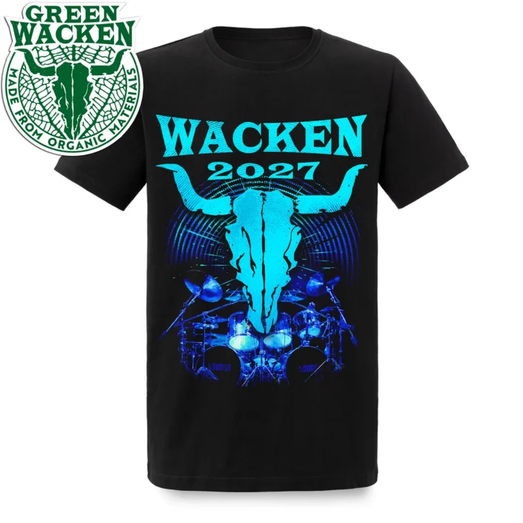 2027 Louder Wacken Open Air T-shirt Retro Heavy Metal Rock Music T-shirt Summer Cotton Men's Women's T-Shirt Kid's Clothing ﻿