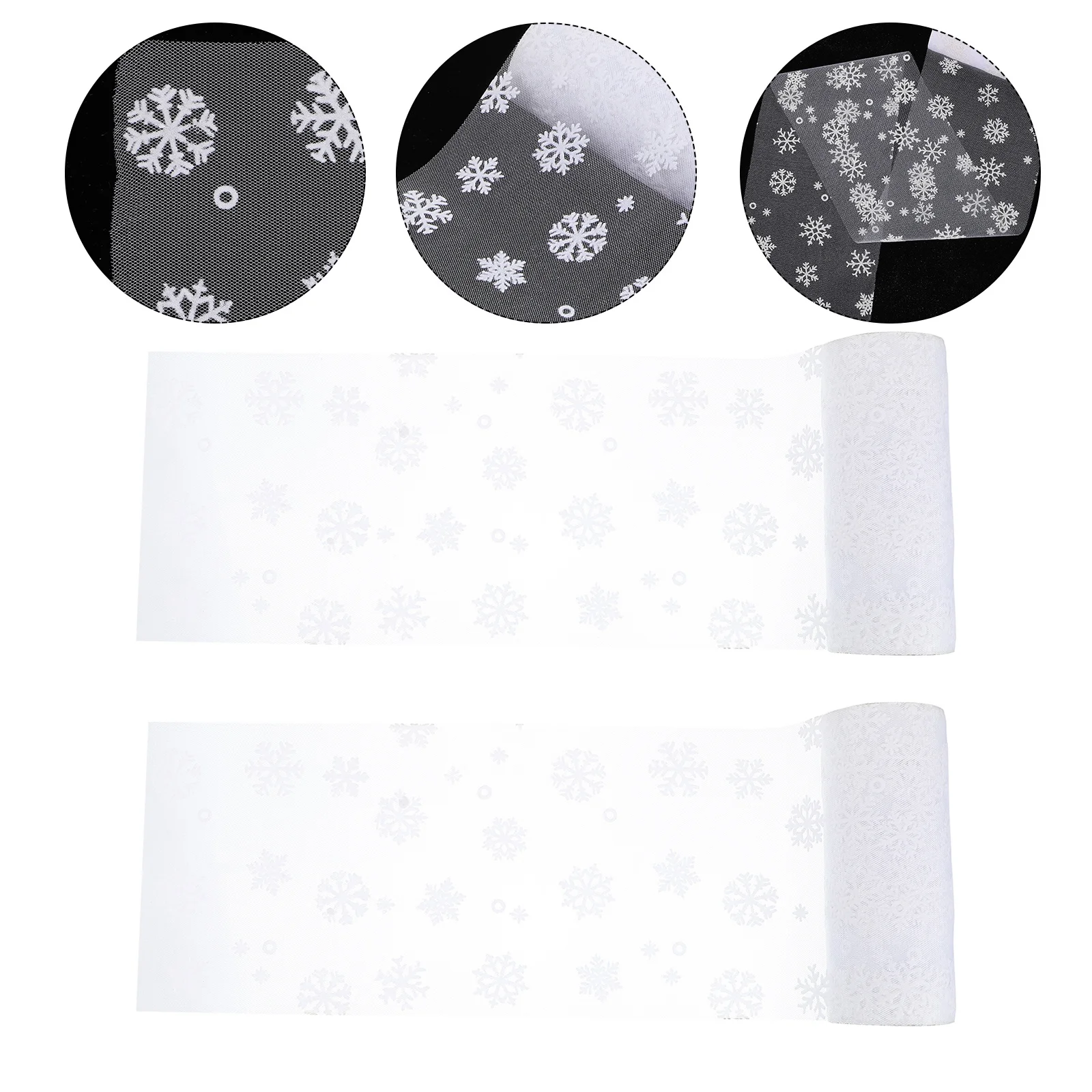 

2pcs 2 Rolls Sparkle Tulle Roll Mesh Ribbon Christmas Wedding Party Diy Decorations Wrapping Gauze Wrapping Gauze Craft