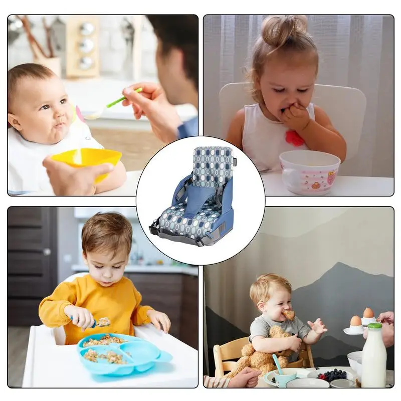 Booster Seat For Kids Foldable Dining Chair Cushion To Raise Seat Height Nonslip Kids Support Mat For Eating At Home Travel