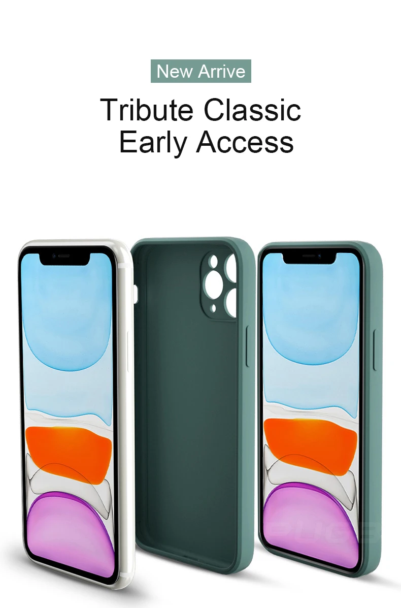 Original quadratische weiche flüssige Silikon hülle Fundas für iPhone 11 12 13 14 Pro Max Mini x xs xr 7 8 plus se stoß feste Abdeckung – Detail 1