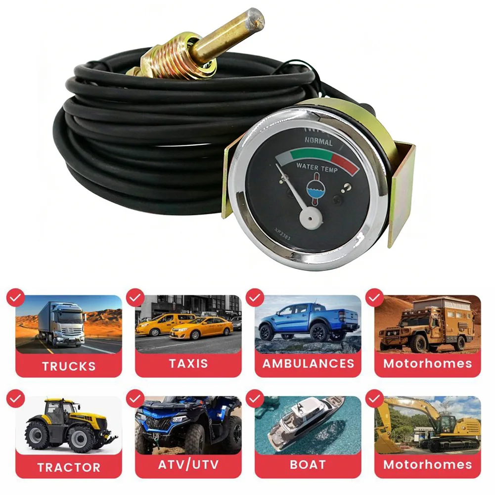 

Connector Dual Voltage 12 24V 1W7550 Thermometer Dual 12V 24V Compatibility 4.5m Wire Length Replacement Installation