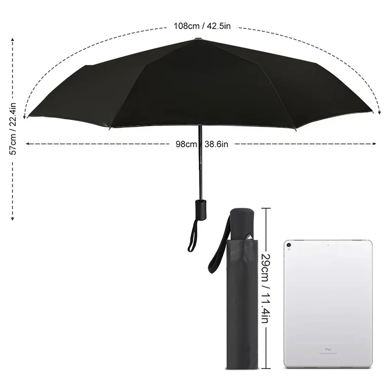 Personalized Automatic Umbrella Rain Women Three Folding Umbrellas Windproof Custom Design Umbrella Female Waterproof Parasol