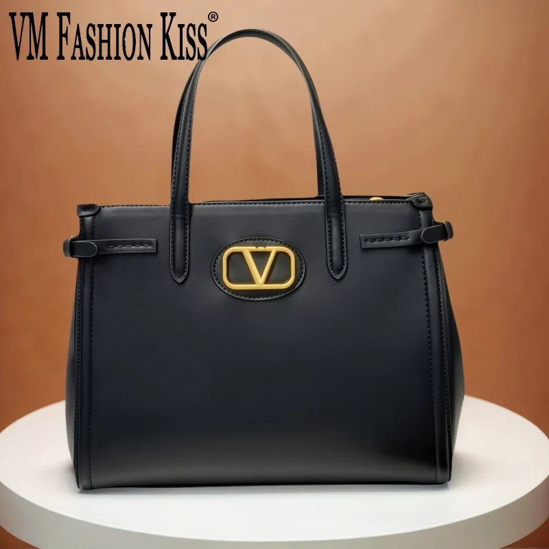 VM FASHION KISS bolso de mujer diseñador moda 2025 nuevo bolso negro bolso cruzado grande cuadrado bolso de mujer de gama alta para mujer