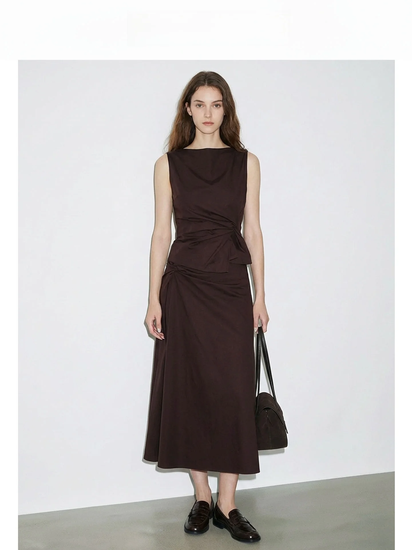 

Minimalist Luxury Knot Sleeveless Top And Skirt Set Women's Summer New Style Commute Slimming High Waist round Neck Two-Piece...