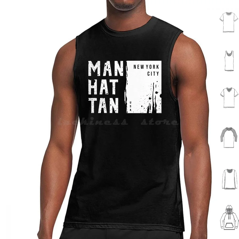 Urban Streets Manhatan Newyourk Tank Tops Vest Sleeveless New York Vintage New York City I Love New York Lover Manhatan New