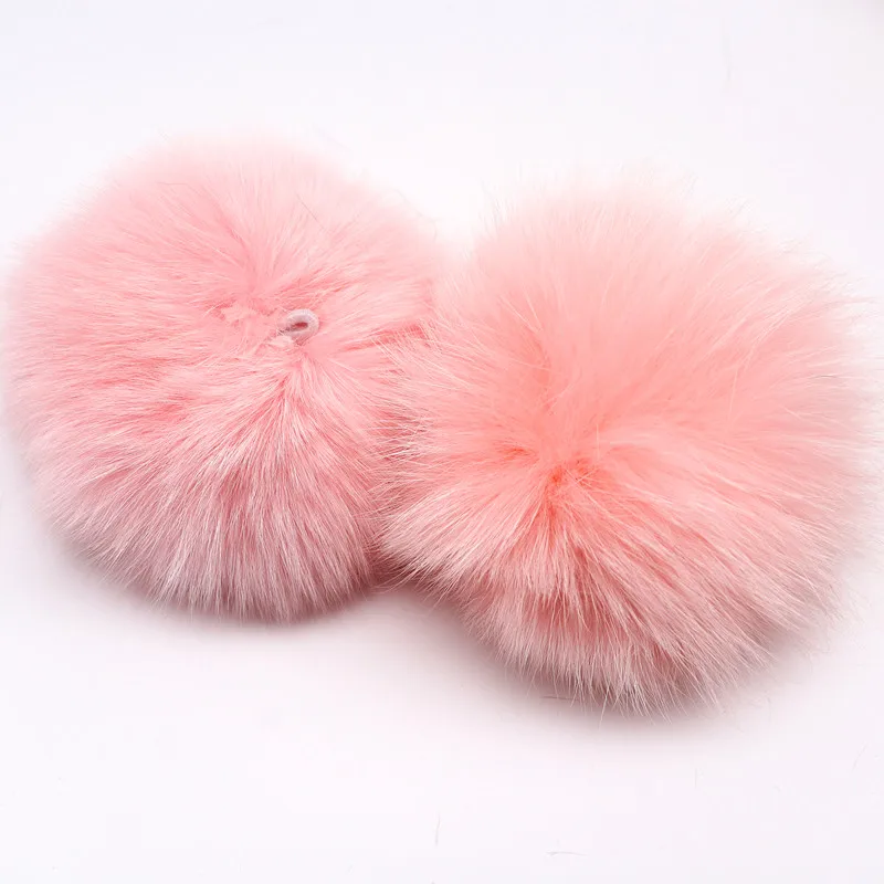 Luxury Fluffy Real Fox Fur Ball Pompom 9cm Genuine Fur Pompones Balls for Hats Keychains Bags Scarf Pom Pom Crafts Accessories