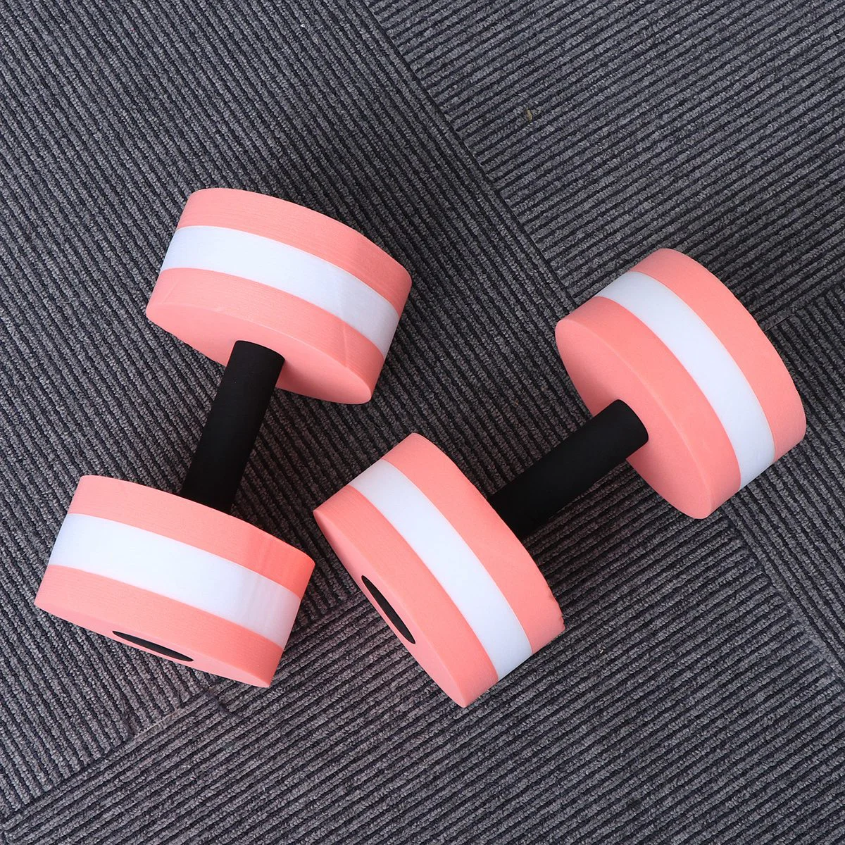 

2PCS Aquatic Exercise Dumbells EVA Water Barbells Hand Bar For Water Resistance Aerobics (Pink) water dumbbells