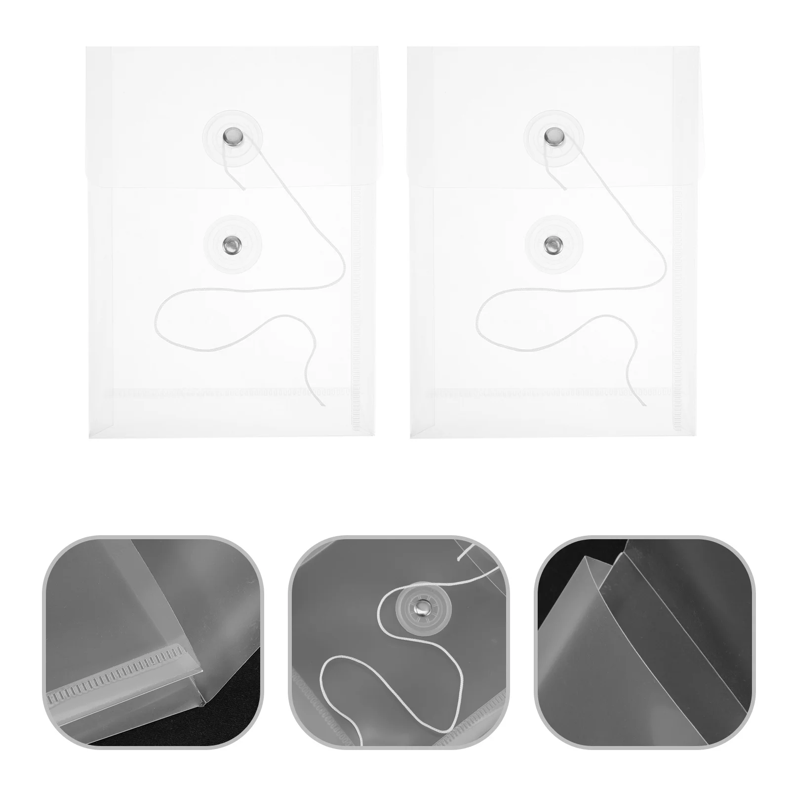 5pcs Transparent Pockets A6 Size Lightweight Waterproof Storage Bags For Office School Organization Binder Folders File Pockets